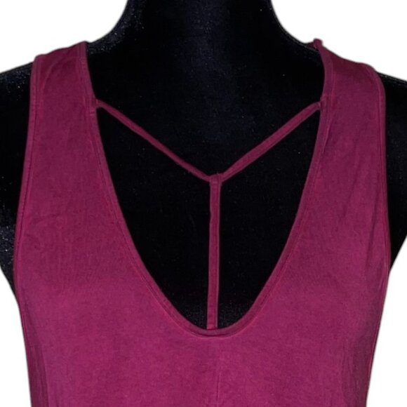 We The Free Amelia Strappy Racerback Tank Women's Small Raspberry - Picture 2 of 9